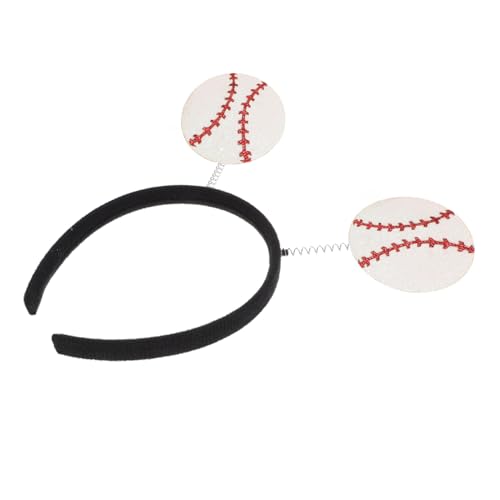 KITANDOVE Stirnband Stirnband Sporthaar Softball-kopfball Baseball-haarband Sport-haarreifen Kreative Haarreifen Sportball-stirnband Lustige Partyhüte Lustige Kopfreifen Leiner Stoff Cosplay von KITANDOVE