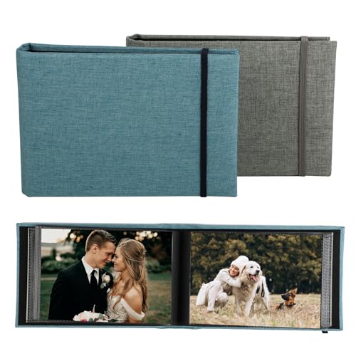 2 Stück Einsteckalbum 10x15 - Fotoalbum - Photo Album, Platz für 200 Fotos, Leineneinband mit Bindeband, Ideal für Reisen, Hochzeiten und Geburtstage 2 Stück Einsteckalbum 10x15 - Fotoalbum - Photo Album, Platz für 200 Fotos, Leineneinband mit Bindeband, Ideal für Reisen, Hochzeiten und Geburtstage von KITDAHOM