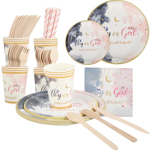 KITDAHOM 132 Teiliges Pinkes Partygeschirr, Pappteller Kindergeburtstag, Wiederverwendbar, Inklusive Teller, Becher, Servietten, Geeignet Für Geburtstagsfeiern, Hochzeiten Und Jubiläen, Für 16 Gäste von KITDAHOM