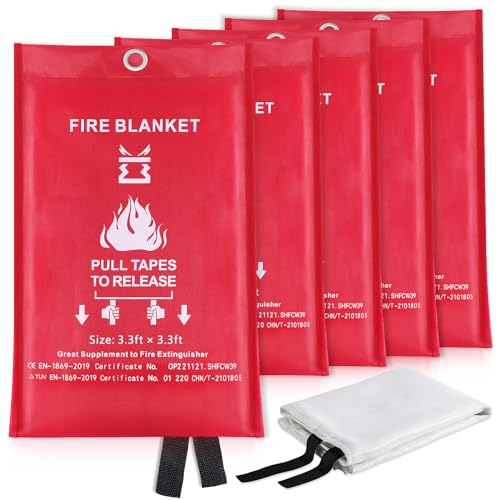 Kitosun Löschdecke Küche Feuerlöschdecke - Glasfaser Brandschutzdecke Feuerlöscher für Haushalt Fettbrände Fettbrand Büros Garagen Schweißwerkstätten Auto Einfach Effizient 1M x 1M (5Stück-Löschdecke) Kitosun Löschdecke Küche Feuerlöschdecke - Glasfaser Brandschutzdecke Feuerlöscher für Haushalt Fettbrände Fettbrand Büros Garagen Schweißwerkstätten Auto Einfach Effizient 1M x 1M (5Stück-Löschdecke) von KITOSUN