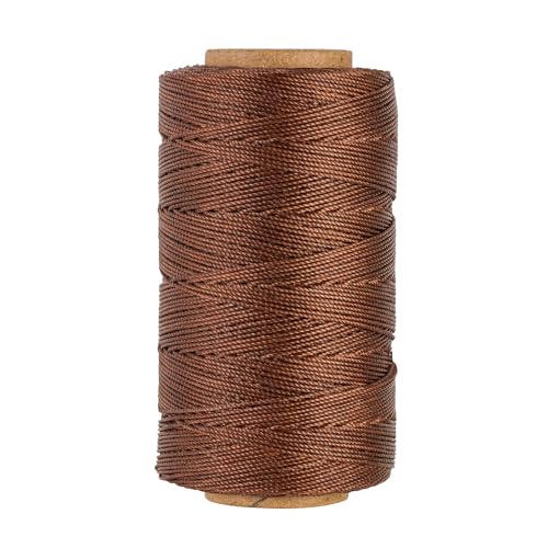 Stark gebundenes, rundes gewachstes Garn, wachsbeschichtete Polyesterschnur, 0,8 mm, 190 m, für strapazierfähigen Stoff, Ledernähen, Buchbinden, Polsterreparatur, Korbflechten und Makramee, Deep Stark gebundenes, rundes gewachstes Garn, wachsbeschichtete Polyesterschnur, 0,8 mm, 190 m, für strapazierfähigen Stoff, Ledernähen, Buchbinden, Polsterreparatur, Korbflechten und Makramee, Deep von KIVISIN