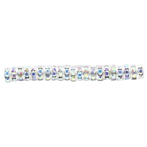 KIXZSAZ 100 Stück Strass Rondelles Charm Spacer Perlen liefert lose Perlen DIY Ohrring Armband Halskette Zubehör, Weiß AB, 8MM100 Stück KIXZSAZ 100 Stück Strass Rondelles Charm Spacer Perlen liefert lose Perlen DIY Ohrring Armband Halskette Zubehör, Weiß AB, 8MM100 Stück von KIXZSAZ