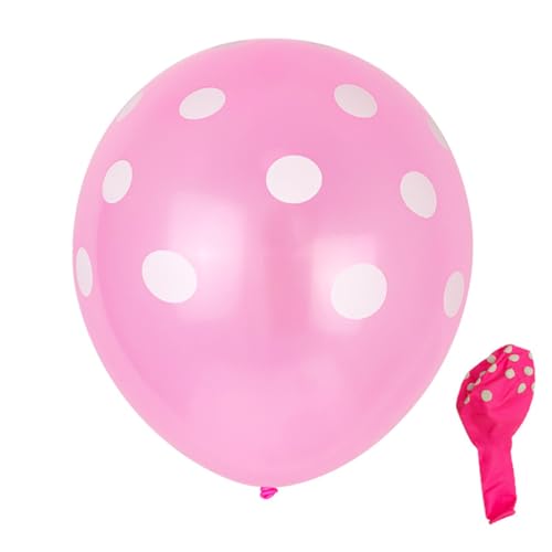 KIXZSAZ 100 Stück Tupfen Luftballons runder Wellenpunkt Luftballon Layout Atmosphäre Arrangement Foto Requisiten Dusche Geburtstag, Rosa/weißer Punkt KIXZSAZ 100 Stück Tupfen Luftballons runder Wellenpunkt Luftballon Layout Atmosphäre Arrangement Foto Requisiten Dusche Geburtstag, Rosa/weißer Punkt von KIXZSAZ