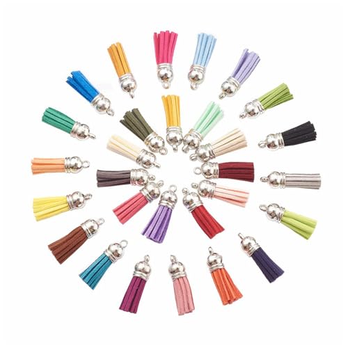 KIXZSAZ 100 Teile/Satz Multi Color Schlüsselbund Quaste Mit Fransen Zubehör Geschenke Und Geschenke DIY Tasse Zubehör Gold Kappe Silber KIXZSAZ 100 Teile/Satz Multi Color Schlüsselbund Quaste Mit Fransen Zubehör Geschenke Und Geschenke DIY Tasse Zubehör Gold Kappe Silber von KIXZSAZ