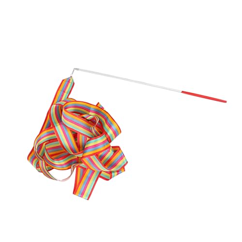 KIXZSAZ 2 Meter Bandstäbe, Partygeschenke, Wirbelstab, tragbares Partyzubehör, Goodie Stuffers, Gymnastik Luftschlangen, Sieben Farben von KIXZSAZ