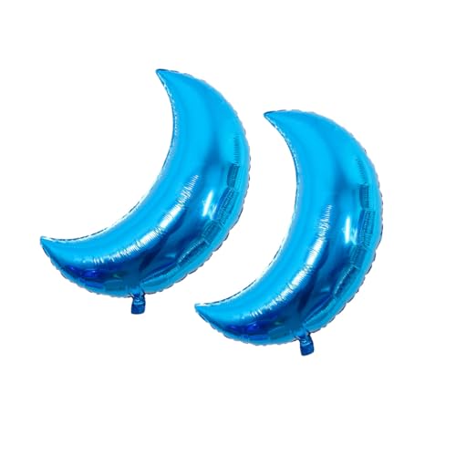 KIXZSAZ 2 Stück Partydekorationen Einjähriges Baby Hauszubehör Mondförmige Atmosphäre Anordnung Elastischer Ballon für Babyparty, Blau KIXZSAZ 2 Stück Partydekorationen Einjähriges Baby Hauszubehör Mondförmige Atmosphäre Anordnung Elastischer Ballon für Babyparty, Blau von KIXZSAZ