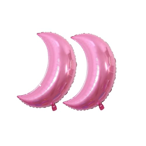 KIXZSAZ 2 Stück Partydekorationen Einjähriges Baby Hauszubehör Mondförmige Atmosphäre Anordnung Elastischer Ballon für Babyparty, Rosa KIXZSAZ 2 Stück Partydekorationen Einjähriges Baby Hauszubehör Mondförmige Atmosphäre Anordnung Elastischer Ballon für Babyparty, Rosa von KIXZSAZ