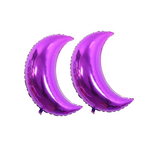 KIXZSAZ 2 Stück Partydekorationen Einjähriges Baby Hauszubehör Mondförmige Atmosphäre Anordnung Elastischer Ballon für Babyparty, Violett KIXZSAZ 2 Stück Partydekorationen Einjähriges Baby Hauszubehör Mondförmige Atmosphäre Anordnung Elastischer Ballon für Babyparty, Violett von KIXZSAZ