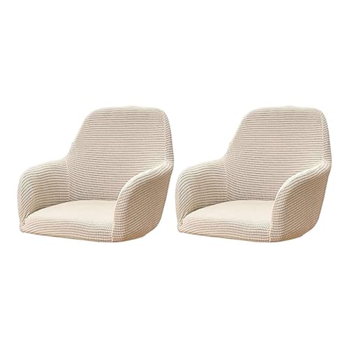 KIXZSAZ 2 teilige Esszimmersessel mit Stretch Stuhlbezügen, einfache Installation und Wartung, Polyester, flexibel und elastisch , khaki von KIXZSAZ