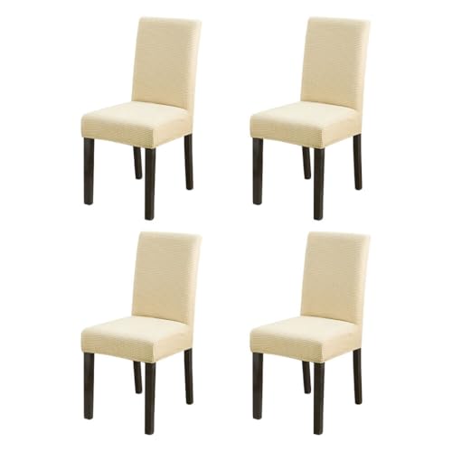 KIXZSAZ 4 paket/los Stuhl Abdeckung Für Hause Staubdicht Und Atmungsaktiv Verbessert Stühle Aussehen Plüsch Moderne Stuhl Abdeckung Stuhl Abdeckungen , Beige von KIXZSAZ