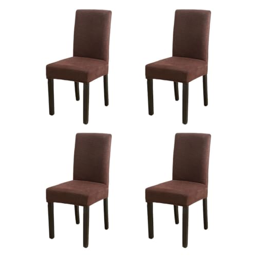 KIXZSAZ 4 paket/los Stuhl Abdeckung Für Hause Staubdicht Und Atmungsaktiv Verbessert Stühle Aussehen Plüsch Moderne Stuhl Abdeckung Stuhl Abdeckungen , Kaffee von KIXZSAZ
