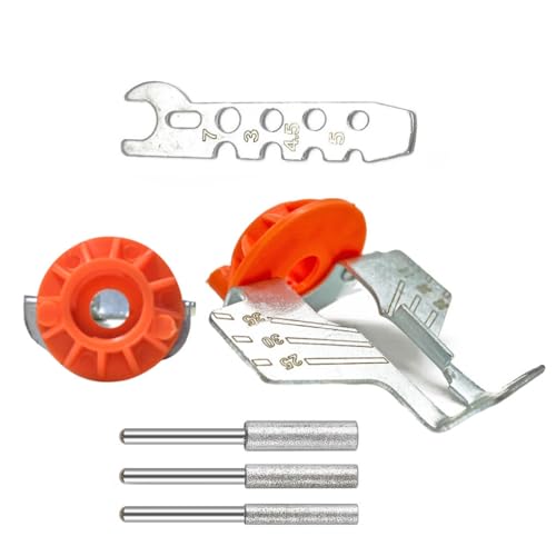 KIXZSAZ 5 teiliges, einfach zu installierendes und hochhartes Kettensägen Schärfstein Legierungs tragbares Handkurbel Kettensägen Schärfset, orange KIXZSAZ 5 teiliges, einfach zu installierendes und hochhartes Kettensägen Schärfstein Legierungs tragbares Handkurbel Kettensägen Schärfset, orange von KIXZSAZ