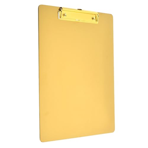 KIXZSAZ A4 Klemmbrett mit Metallklammer sorgt für stabilen Halt für Papiere Edelstahl A4 Klemmbrettklammern aus Edelstahl, Gold 31 * 22.5CM KIXZSAZ A4 Klemmbrett mit Metallklammer sorgt für stabilen Halt für Papiere Edelstahl A4 Klemmbrettklammern aus Edelstahl, Gold 31 * 22.5CM von KIXZSAZ