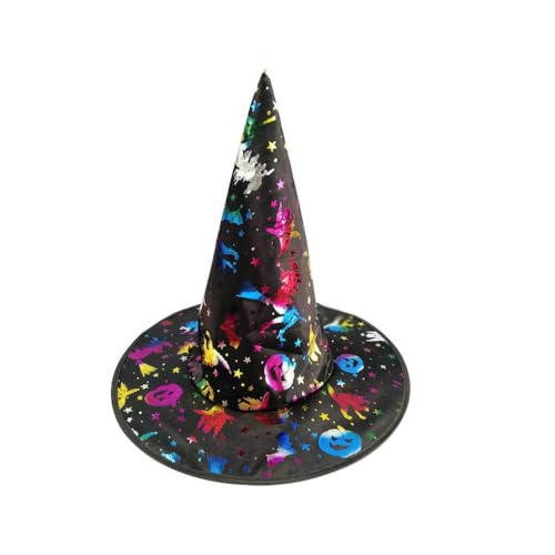 KIXZSAZ Atmungsaktive, hautfreundliche Kinderkappen Zauberer Maskerade Hexenhut Halloween Party Cosplay Zubehör Requisiten Kleid Ornamente, Schwarz KIXZSAZ Atmungsaktive, hautfreundliche Kinderkappen Zauberer Maskerade Hexenhut Halloween Party Cosplay Zubehör Requisiten Kleid Ornamente, Schwarz von KIXZSAZ