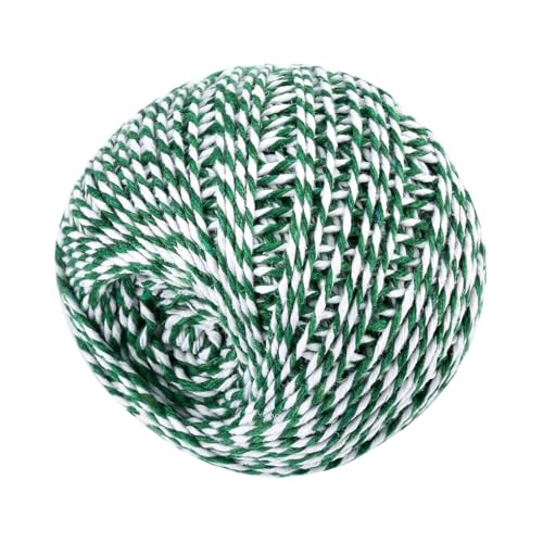 KIXZSAZ Baumwollfaden Gewebe, Socken, Kleidung, Kleidung, farbige Drähte, Übungsstütze, Lehrmittel, Nähseil für Anfänger, DIY Seile, grün + weiß von KIXZSAZ