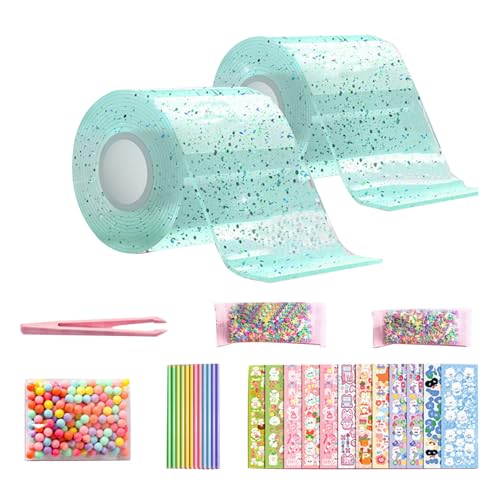 KIXZSAZ Bunte Blasen Aufkleber für DIY Blasen Bastelset, bunte Perlen für Klebeband, Blasen Set für Kinder, für Klebeband Kinder, Grün KIXZSAZ Bunte Blasen Aufkleber für DIY Blasen Bastelset, bunte Perlen für Klebeband, Blasen Set für Kinder, für Klebeband Kinder, Grün von KIXZSAZ