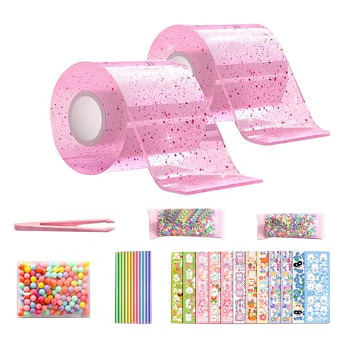 KIXZSAZ Bunte Blasen Aufkleber für DIY Blasen Bastelset, bunte Perlen für Klebeband, Blasen Set für Kinder, für Klebeband Kinder, Rosa KIXZSAZ Bunte Blasen Aufkleber für DIY Blasen Bastelset, bunte Perlen für Klebeband, Blasen Set für Kinder, für Klebeband Kinder, Rosa von KIXZSAZ