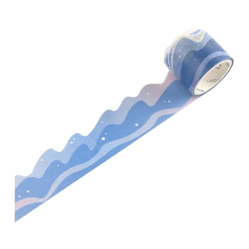 KIXZSAZ Dekoratives Klebeband Set, einfach anzubringen und wasserfest, um DIY Projekten Farbe zu verleihen. Papier Regenbogen Blumen Straßen Wolken Aufkleber, Wellenreiter von KIXZSAZ