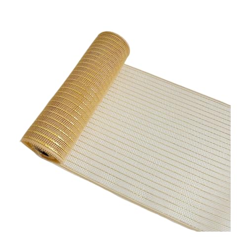 KIXZSAZ Folien Deko Netzband, glänzend, für auffällige Kränze, Polyester, weißes Weihnachtsbaumband, weihnachtliches Netzband, E, 26cm KIXZSAZ Folien Deko Netzband, glänzend, für auffällige Kränze, Polyester, weißes Weihnachtsbaumband, weihnachtliches Netzband, E, 26cm von KIXZSAZ