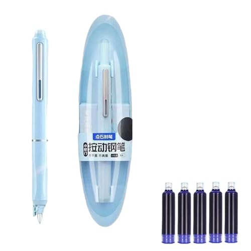 KIXZSAZ Füllfederhalter Set, 0,38 mm, Erfahrung mit nachfüllbaren Patronen, elegantes Schreibleck, nachfüllbares Kit, Schreibfederhalter, Blau KIXZSAZ Füllfederhalter Set, 0,38 mm, Erfahrung mit nachfüllbaren Patronen, elegantes Schreibleck, nachfüllbares Kit, Schreibfederhalter, Blau von KIXZSAZ