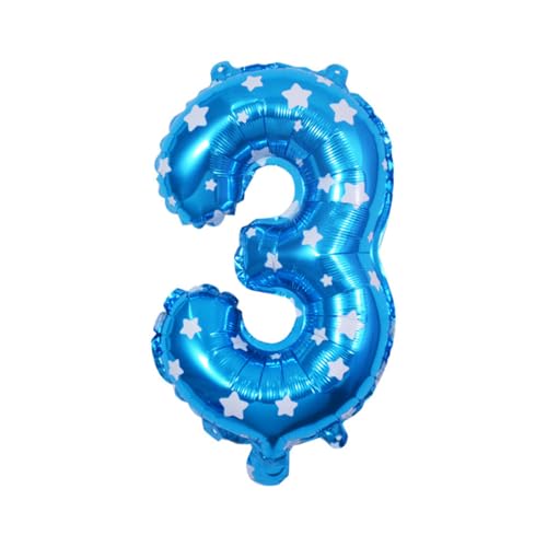 KIXZSAZ Kompakter und leichter Happy Birthday Ballon mit effektiver Dekoration, Folienballon für Hochzeitsdekoration, 3 Blau,3, 16 Zoll KIXZSAZ Kompakter und leichter Happy Birthday Ballon mit effektiver Dekoration, Folienballon für Hochzeitsdekoration, 3 Blau,3, 16 Zoll von KIXZSAZ