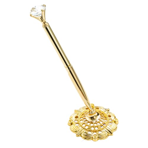 KIXZSAZ Kugelschreiber mit Sockel Hochzeitsdekoration liefert Kugelschreiber Stütze Mehrfarbiges Schreibwerkzeug Bankzähler Zubehör, Großes Juwel/Gold KIXZSAZ Kugelschreiber mit Sockel Hochzeitsdekoration liefert Kugelschreiber Stütze Mehrfarbiges Schreibwerkzeug Bankzähler Zubehör, Großes Juwel/Gold von KIXZSAZ