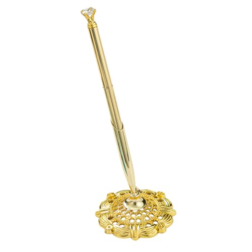 KIXZSAZ Kugelschreiber mit Sockel Hochzeitsdekoration liefert Kugelschreiber Stütze Mehrfarbiges Schreibwerkzeug Bankzähler Zubehör, Kleines Juwel/Gold KIXZSAZ Kugelschreiber mit Sockel Hochzeitsdekoration liefert Kugelschreiber Stütze Mehrfarbiges Schreibwerkzeug Bankzähler Zubehör, Kleines Juwel/Gold von KIXZSAZ