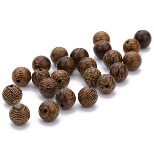 KIXZSAZ Natürliche Holzperlen, Streifen, glatte Oberfläche, Schmuckzubehör, kein Grat, leichte, lose Perlen mit Loch für Armbänder, Pack 12mm Loch 1.5mm, 50 Stück KIXZSAZ Natürliche Holzperlen, Streifen, glatte Oberfläche, Schmuckzubehör, kein Grat, leichte, lose Perlen mit Loch für Armbänder, Pack 12mm Loch 1.5mm, 50 Stück von KIXZSAZ