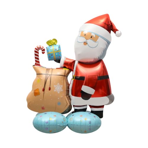 KIXZSAZ Partydekorationen, Weihnachts Folienballons für den Weihnachtstag, Party Ballon, Weihnachten, geeignet für jeden Ort, Mehrfarbig, Geschenkbox Weihnachtsmann von KIXZSAZ