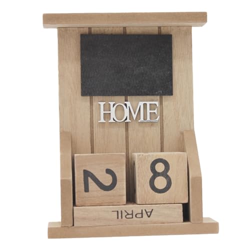 KIXZSAZ Vintage Kalender aus Holz im europäischen Stil, Miss Term, Holz, Fotografie Requisiten, Stil, Desktop Kalender für Dekoration, lang, Typ+3 von KIXZSAZ