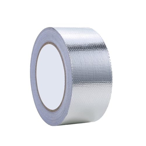 KIXZSAZ Wasserdichtes Aluminiumfolienband, strapazierfähig, breite Anwendung, feuchtigkeitsbeständig, Metall Aluminiumfolien Klebeband, multifunktional KIXZSAZ Wasserdichtes Aluminiumfolienband, strapazierfähig, breite Anwendung, feuchtigkeitsbeständig, Metall Aluminiumfolien Klebeband, multifunktional von KIXZSAZ