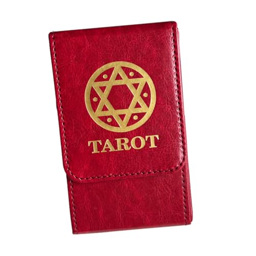 KIXZSAZ wasserdichte PU Tarot Kartenbox, feine Nähte und leistungsstarke Tarot Karten Aufbewahrungsbox. Tarot Karten Aufbewahrungsbox, Rot KIXZSAZ wasserdichte PU Tarot Kartenbox, feine Nähte und leistungsstarke Tarot Karten Aufbewahrungsbox. Tarot Karten Aufbewahrungsbox, Rot von KIXZSAZ