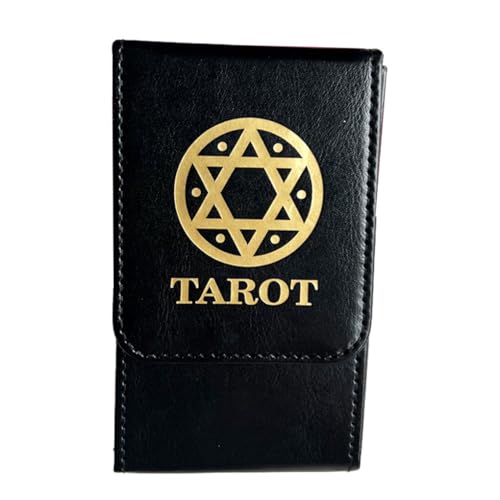KIXZSAZ wasserdichte PU Tarot Kartenbox, feine Nähte und leistungsstarke Tarot Karten Aufbewahrungsbox. Tarot Karten Aufbewahrungsbox, Schwarz KIXZSAZ wasserdichte PU Tarot Kartenbox, feine Nähte und leistungsstarke Tarot Karten Aufbewahrungsbox. Tarot Karten Aufbewahrungsbox, Schwarz von KIXZSAZ