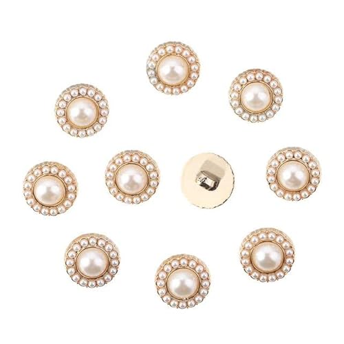 10 Stücke Legierung Perlen Kleidung Knöpfe DIY Kleidung Nähen Knopf Handgemachte Accessoires Dekorative Nähzubehör-15mm 10 Stücke Legierung Perlen Kleidung Knöpfe DIY Kleidung Nähen Knopf Handgemachte Accessoires Dekorative Nähzubehör-15mm von KIYANSH