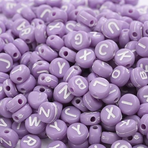 100/200/300 Stück Acryl-Buchstabenperlen, rund, flach, Alphabet, lose Abstandshalter, Schmuckperlen zur Herstellung von handgefertigten Armbändern, Ringen, Ohrringen, 300 Stück 100/200/300 Stück Acryl-Buchstabenperlen, rund, flach, Alphabet, lose Abstandshalter, Schmuckperlen zur Herstellung von handgefertigten Armbändern, Ringen, Ohrringen, 300 Stück von KIYANSH