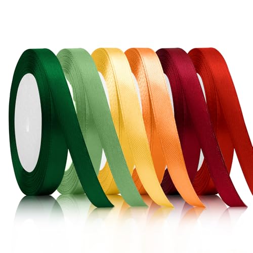 6PCS Geschenkband,Dekoration Schleifenband,10mm 22m Satinband,Red Band,Satinband Grün,Geschenkband Grün,Dekoband,Schleifenband Grün,Seidenbänder Bunt,Geschenkband Orange,Satinband Gold,Ribbon Band 6PCS Geschenkband,Dekoration Schleifenband,10mm 22m Satinband,Red Band,Satinband Grün,Geschenkband Grün,Dekoband,Schleifenband Grün,Seidenbänder Bunt,Geschenkband Orange,Satinband Gold,Ribbon Band von KIYFXA