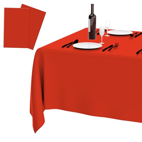 Einweg Tischdecke,Papiertischdecke,Tischdecke Geburtstag,Durchsichtige Tischdecke,Tischdecke Rot,Biertisch Tischdecke,Tischdecke Transparent,Gartentischdecke,PVC Tischdecke Transparent,Tischdecke von KIYFXA