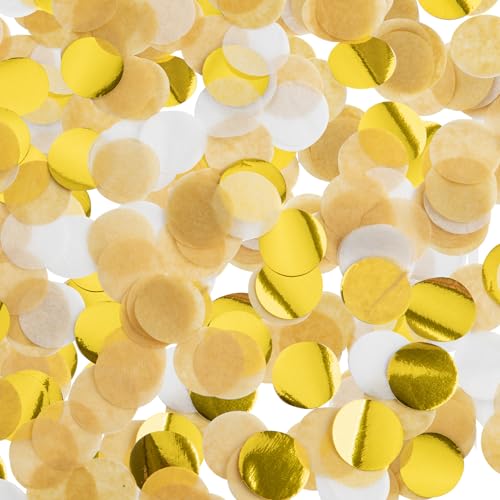 Konfetti, mehrfarbig, goldfarben (Metall), Weiß, Braun von KIYFXA