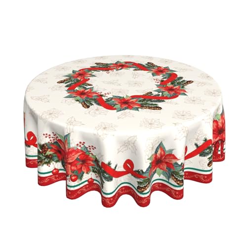 KIYIYZER Weihnachtstischdecke, 152,4 cm, Anti-Falten, wasserdicht, abwischbar, Tischdecke für Zuhause, Esszimmer, Jahreszeiten-Dekorationen KIYIYZER Weihnachtstischdecke, 152,4 cm, Anti-Falten, wasserdicht, abwischbar, Tischdecke für Zuhause, Esszimmer, Jahreszeiten-Dekorationen von KIYIYZER