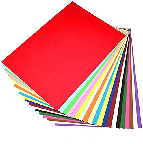 BN Farbiges Papier A4 Kopierpapier Papier Perfekt für Schul und Bastelprojekte 80gsm 20 Farben Packung mit 100 Stück von KJ