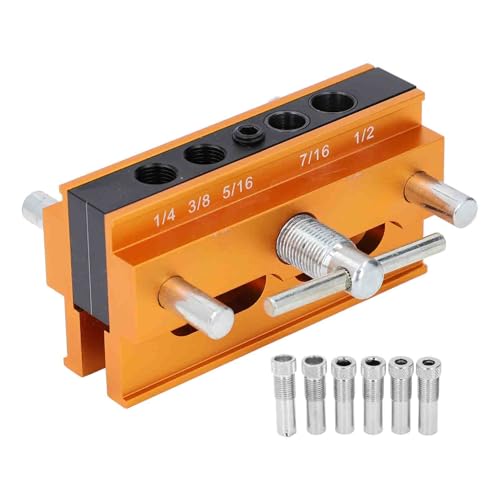 Selbstzentrierender Doweling -Jig -Kit, selbst zentrierende Doweling -Jig -Dübel -Jig -Kit, variable Breite Holzbearbeitungsbohrhandbuch mit 6 Buchsen für genaue Doweling im Selbstzentrierender Doweling -Jig -Kit, selbst zentrierende Doweling -Jig -Dübel -Jig -Kit, variable Breite Holzbearbeitungsbohrhandbuch mit 6 Buchsen für genaue Doweling im von KJAOYU