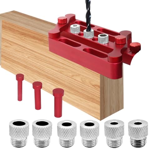 Self Centering Doweling Jig, High Precision Self Centering Dowelling Jig, Aluminum Alloy Wood Punch Drilling Guide for Accurate Dowel Hole Drilling in Furniture Making Self Centering Doweling Jig, High Precision Self Centering Dowelling Jig, Aluminum Alloy Wood Punch Drilling Guide for Accurate Dowel Hole Drilling in Furniture Making von KJAOYU