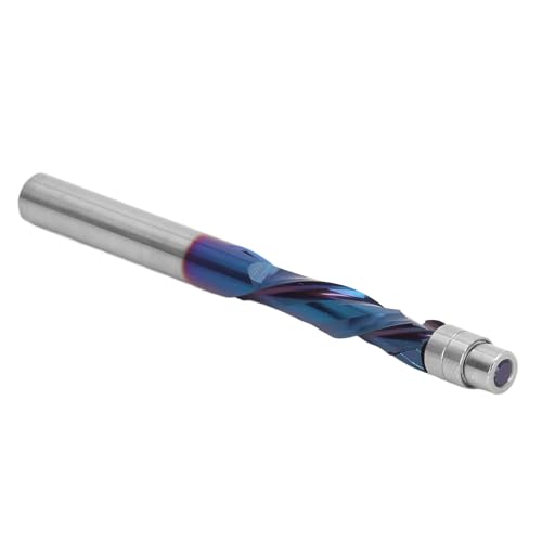 Spiral Flush Trim Router Bits, hochpräzise Flush -Trimmbit mit Lager, 1/4 Zoll Schaft Spiral nach unten geschnittenes Carbid -Router -Bit für Holzbearbeitung | Ideal für Schränke, von KJAOYU