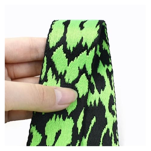 KJBDQQH Schleife 1/2/3,0 Meter Gurtband 38mm Taschengurt Band Rucksack Kleidungsstück Dekoratives Band DIY Nähzubehör(Blackgreen,3.0Meters) von KJBDQQH