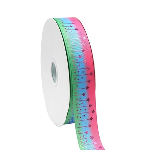 KJBDQQH Schleife 10 Yards 38 mm breites silbernes Sternmuster-Gürtel for Einwickeln von Kuchen(Color 5) von KJBDQQH