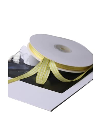 KJBDQQH Schleife 100 Yards 10 mm Bänder for Hochzeit, Weihnachten, Party, Dekoration, Verpackung, DIY, Basteln, Schleife, Haar, Kariertes Band, Verpackung(Color15) von KJBDQQH