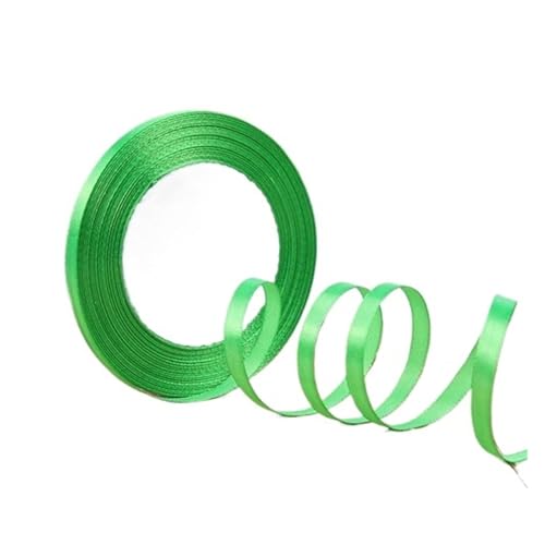 KJBDQQH Schleife 100 Yards 6 mm Seidensatinbänder for Basteln, Schleifen, handgefertigte Wickelpartys, Weihnachten, Hochzeit, dekorative künstliche Accessoires(Fruit Green) von KJBDQQH