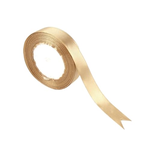 KJBDQQH Schleife 100 Yards Geschenkband Champagner Gold Verpackungsband Hochzeit Partyzubehör Event Jubiläum Bankett Dekoration(2cm) von KJBDQQH