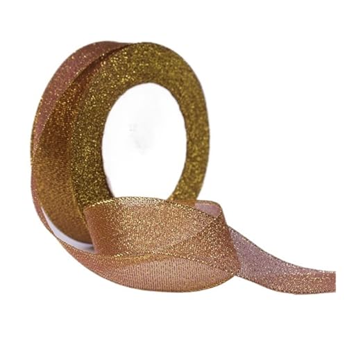 KJBDQQH Schleife 100yard 25MM Glitter Farbe Band Weihnachten Hochzeit Decor Kuchen Candy Box Verpackung Wrap Materialien DIY Zubehör(Coffee) von KJBDQQH