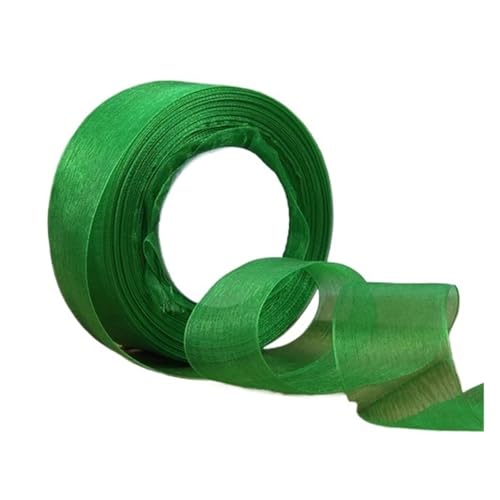 KJBDQQH Schleife 12/15/20/25/40/50 mm (100 Yards) Organza-Fleckenband, DIY-Handwerk, Hochzeit, for Party-Dekoration, Kuchenschleife, Verpackungsband(Green,25mm Organza Ribbon) von KJBDQQH